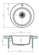 Кухонная мойка Aquaton Иверия 48 1A711032IV250 Серый шелк-2