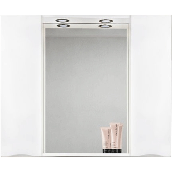 зеркало со шкафом aquanet тиана 100 172679 с подсветкой венге Зеркало со шкафом BelBagno MARINO-SPC-1000/750-2A-BL-P 100 с подсветкой Bianco Lucido