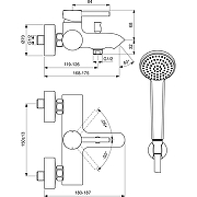 Смеситель для ванны Ideal Standard Ceraline BC270AA Хром-9