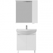 Комплект мебели для ванной Sanstar Лайн 70 132.1-1.5.1.+1WH207776+145.1-2.5.1. Белый