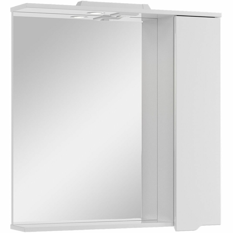 Зеркало со шкафом Sanstar Bianco 80 152.1-2.5.1. с подсветкой Белое