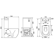 Унитаз компакт Timo Kulo TK-401 с бачком и сиденьем Микролифт-4