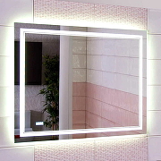 Зеркало Бриклаер Эстель-2 100 4627125414312 с подсветкой с бесконтактным выключателем и часами-3