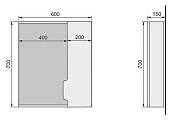 Зеркало со шкафом Jorno Moduo Slim 60 Mod.03.60/W с подсветкой Белый глянец-4