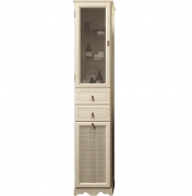 Шкаф пенал Opadiris Тибет 40 L Z0000004955 с решеткой и бельевой корзиной Беленый бук-1