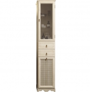 Шкаф пенал Opadiris Тибет 40 R Z0000005325 с решеткой и бельевой корзиной Беленый бук-1