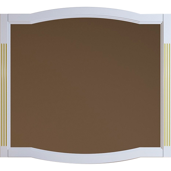 Зеркало Opadiris Лаура 100 Z0000007091 Белое матовое с золотой патиной зеркало opadiris карат 100 z0000006702 с подсветкой орех антикварный с серебряной патиной