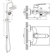 Душевая система Orange Alfi M18-933cr Хром-10