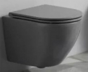 Унитаз CeramaLux 2197MG подвесной Серый матовый с сиденьем Микролифт-1