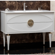 Комплект мебели для ванной Opadiris Ибица 90 Белый глянцевый Золото-1