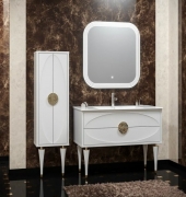 Комплект мебели для ванной Opadiris Ибица 90 Белый глянцевый Золото-2