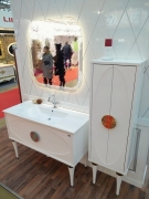 Комплект мебели для ванной Opadiris Ибица 90 Белый глянцевый Золото-3