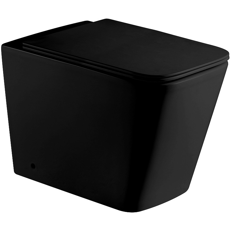 Унитаз WeltWasser Gelbach 002 MT-BL 10000003698 приставной Черный матовый с сиденьем Микролифт weltwasser gelbach 001 st mt bl с сиденьем микролифт с горизонтальным выпуском черный