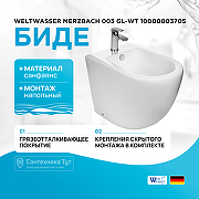 Биде WeltWasser Merzbach 003 GL-WT 10000003705 Белый глянец