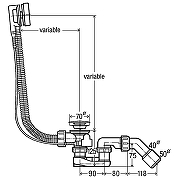 Слив-перелив Viega Simplex 285357 полуавтомат Хром-1