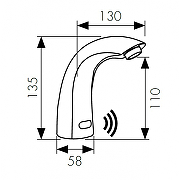 Смеситель для раковины Kaiser Sensor 38411 Хром-1