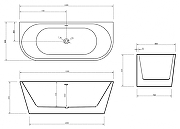 Акриловая ванна Abber AB9216-1.5 150х80 без гидромассажа-4