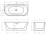 Акриловая ванна Abber AB9216-1.7DB 170х80 без гидромассажа-4