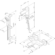 Комплект смесителей AM.PM X-Joy S F40985B00 Хром-1