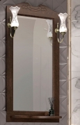 Комплект мебели для ванной Opadiris Тибет 50 с объемной филенкой Орех антикварный со светильником Рустика Бронза-3
