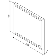 Зеркало AM.PM Gem 80 M91AMOX0801WG с подсветкой с механическим выключателем-9