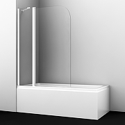 Шторка на ванну WasserKRAFT Leine 110 35P02-110W профиль Белый матовый стекло прозрачное-2