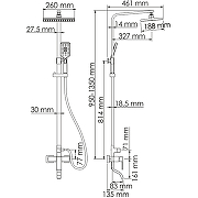 Душевая система WasserKRAFT A16501 Хром-5