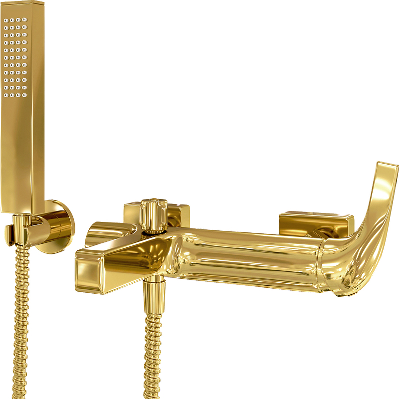 Смеситель для ванны WasserKRAFT Sauer 7101 Золото смеситель для биде wasserkraft sauer 7106 золото