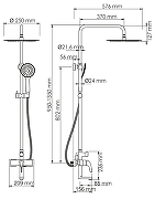 Душевая система WasserKRAFT Sauer A17101 Золото-6