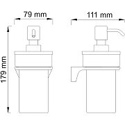 Дозатор для жидкого мыла WasserKRAFT Glan K-5199 Черный глянцевый-2