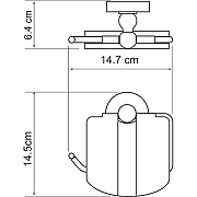 Держатель туалетной бумаги WasserKRAFT Aland K-8525 с крышкой Хром-2