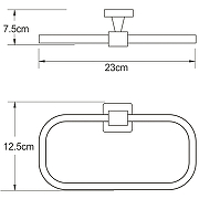 Кольцо для полотенец WasserKRAFT Dill K-3960 Хром-2