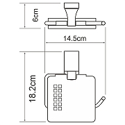 Держатель туалетной бумаги WasserKRAFT Lopau K-6025 с крышкой Хром-2