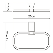 Кольцо для полотенец WasserKRAFT Lopau K-6060 Хром-4