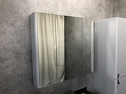 Зеркальный шкаф Comforty Сорренто 90 00-00001968 Светло серый-1