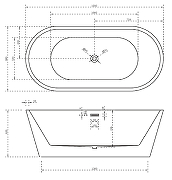 Акриловая ванна Abber AB9203-1.5 150х80 без гидромассажа-4