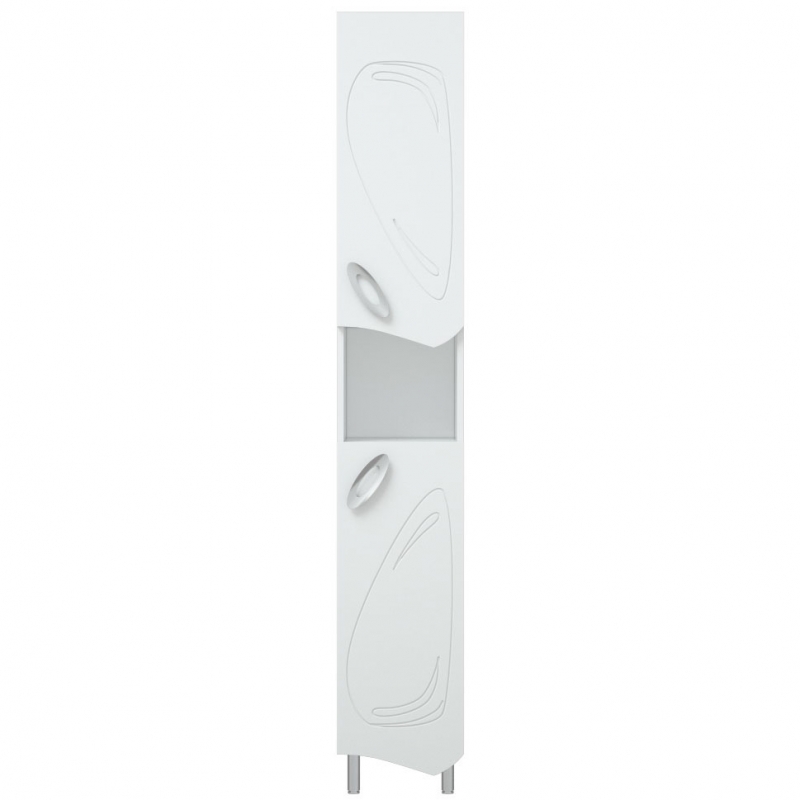 Шкаф пенал Corozo Лидер 30 SD-00000424 Белый мебель для ванной corozo лидер 50 напольная