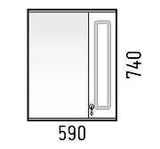 Зеркало со шкафом Corozo Элегия ретро 60 SD-00000006 Белое без подсветки-4