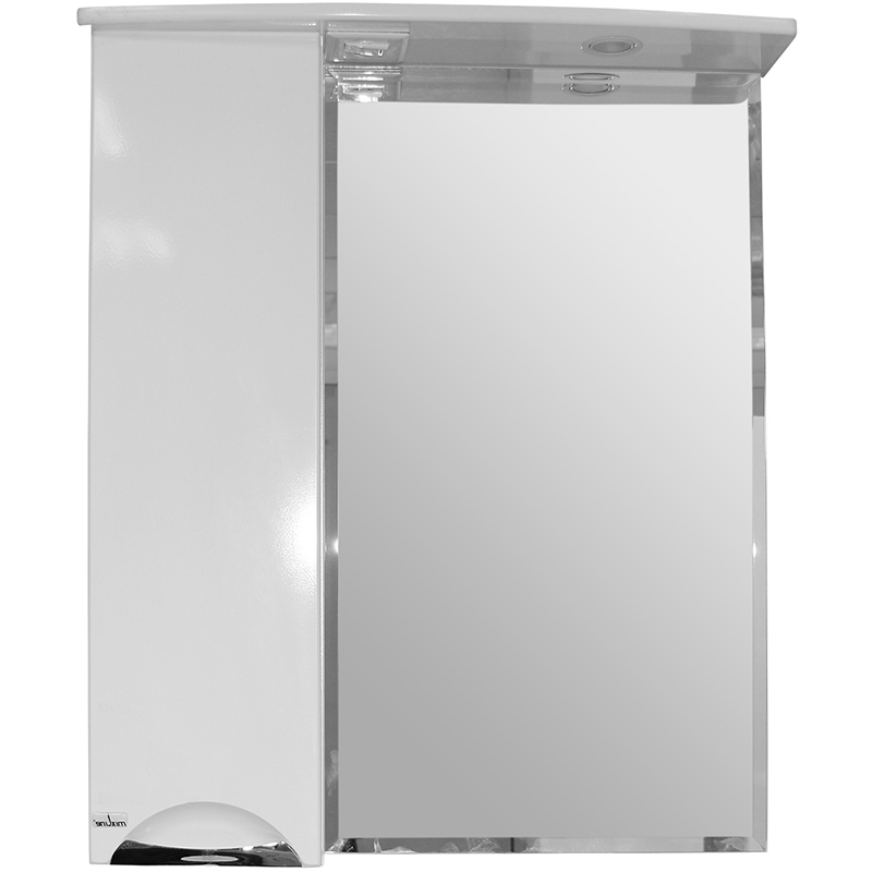 Зеркало со шкафом Mixline Кассиопея 75 L 534973 с подсветкой Белое зеркало со шкафом mixline вилена 55 l 534978 с подсветкой белое
