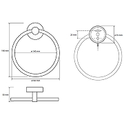 Кольцо для полотенец Bemeta Neo 104104065 Нержавеющая сталь-2