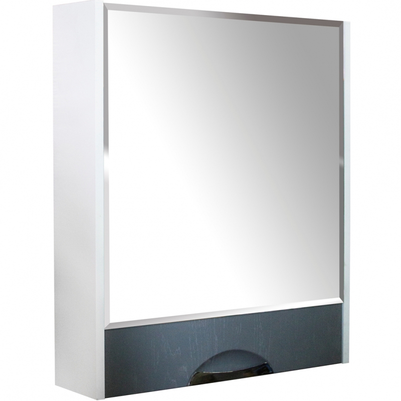 Зеркальный шкаф Mixline Байкал 60 539809 Белый Серый зеркальный шкаф mixline классик 55 l 525512 белый