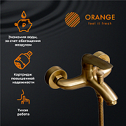 Смеситель для ванны Orange Alfi M18-100br Бронза-4