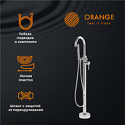Смеситель для ванны Orange Steel M99-336cr Хром-8