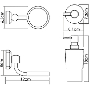 Дозатор для жидкого мыла WasserKRAFT K-28199 Хром-2