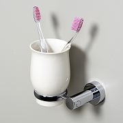 Стакан для зубных щеток WasserKRAFT K-24228 Хром-1
