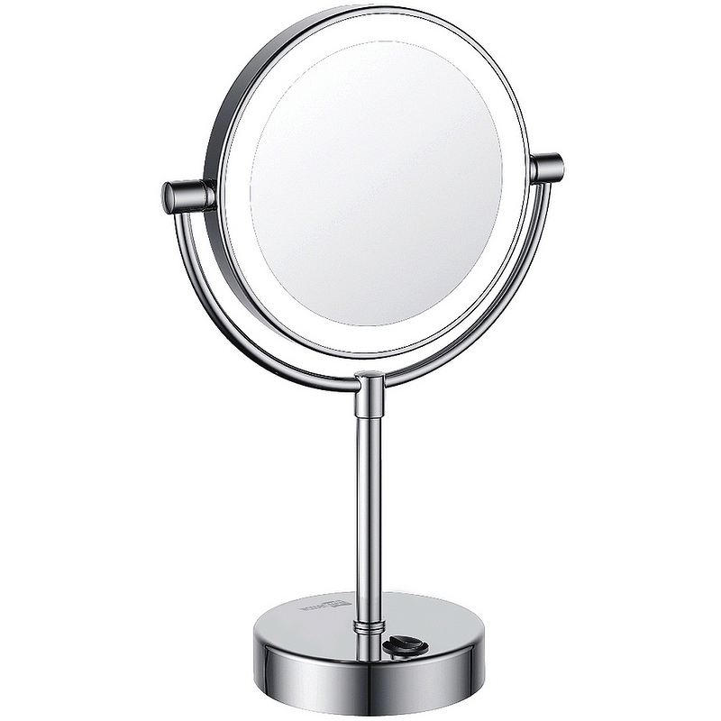 Косметическое зеркало WasserKRAFT K-1005 с подсветкой с увеличением Хром косметическое зеркало wasserkraft k 1005 с подсветкой с увеличением хром