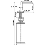 Дозатор для жидкого мыла WasserKRAFT K-1499 Хром матовый-1