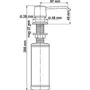 Дозатор для жидкого мыла WasserKRAFT K-1599 Хром матовый-1