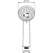 Ручной душ WasserKRAFT Wern A120 Хром матовый-5