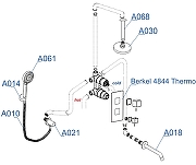Душевая система WasserKRAFT Berkel A174868 Thermo с термостатом Хром-12